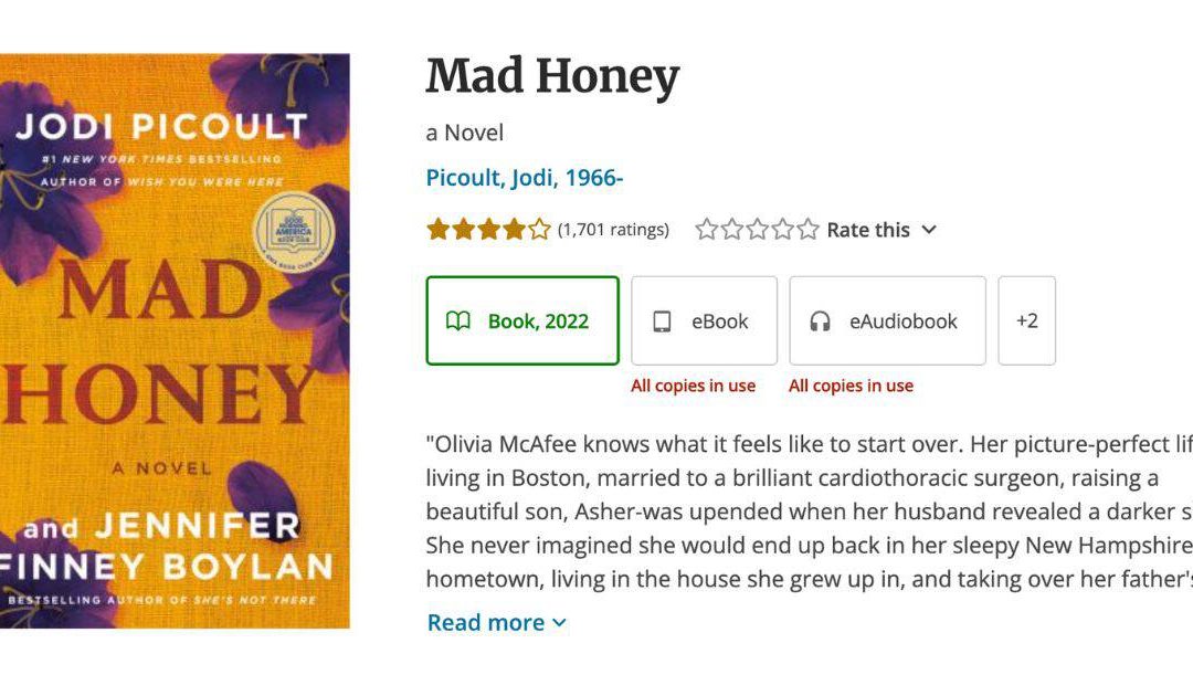 Mad Honey by Jodi Picoult