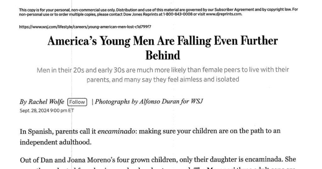America’s boys and men are falling behind… mentoring can help