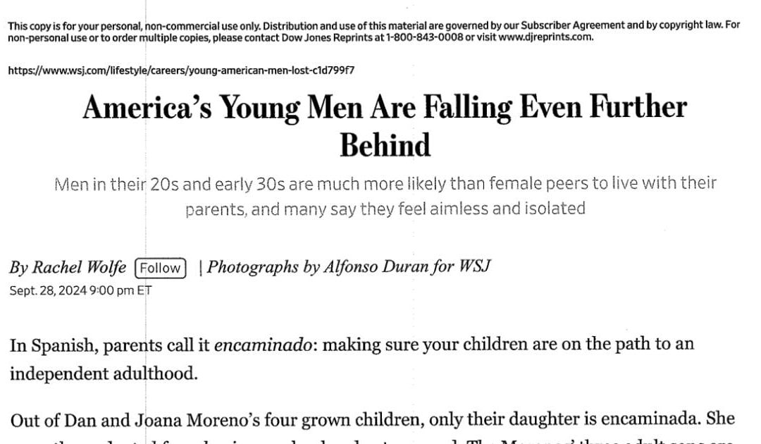 America’s boys and men are falling behind… mentoring can help