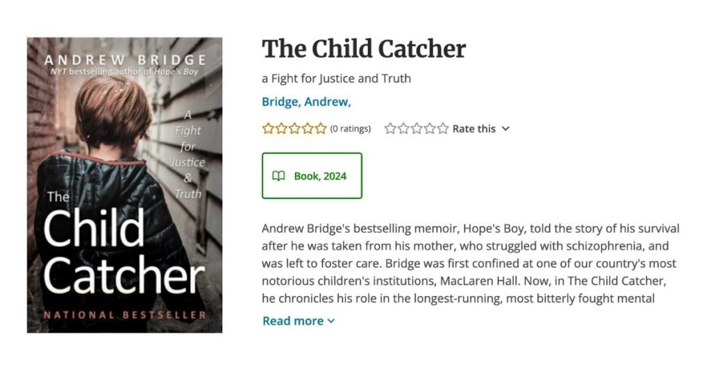 The Child Catcher: A Fight for Justice and Truth by Andrew Bridge