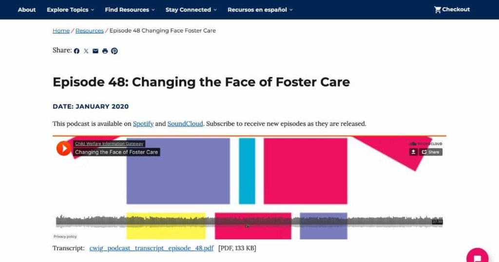 Changing the Face of Foster Care, Children’s Bureau Podcast